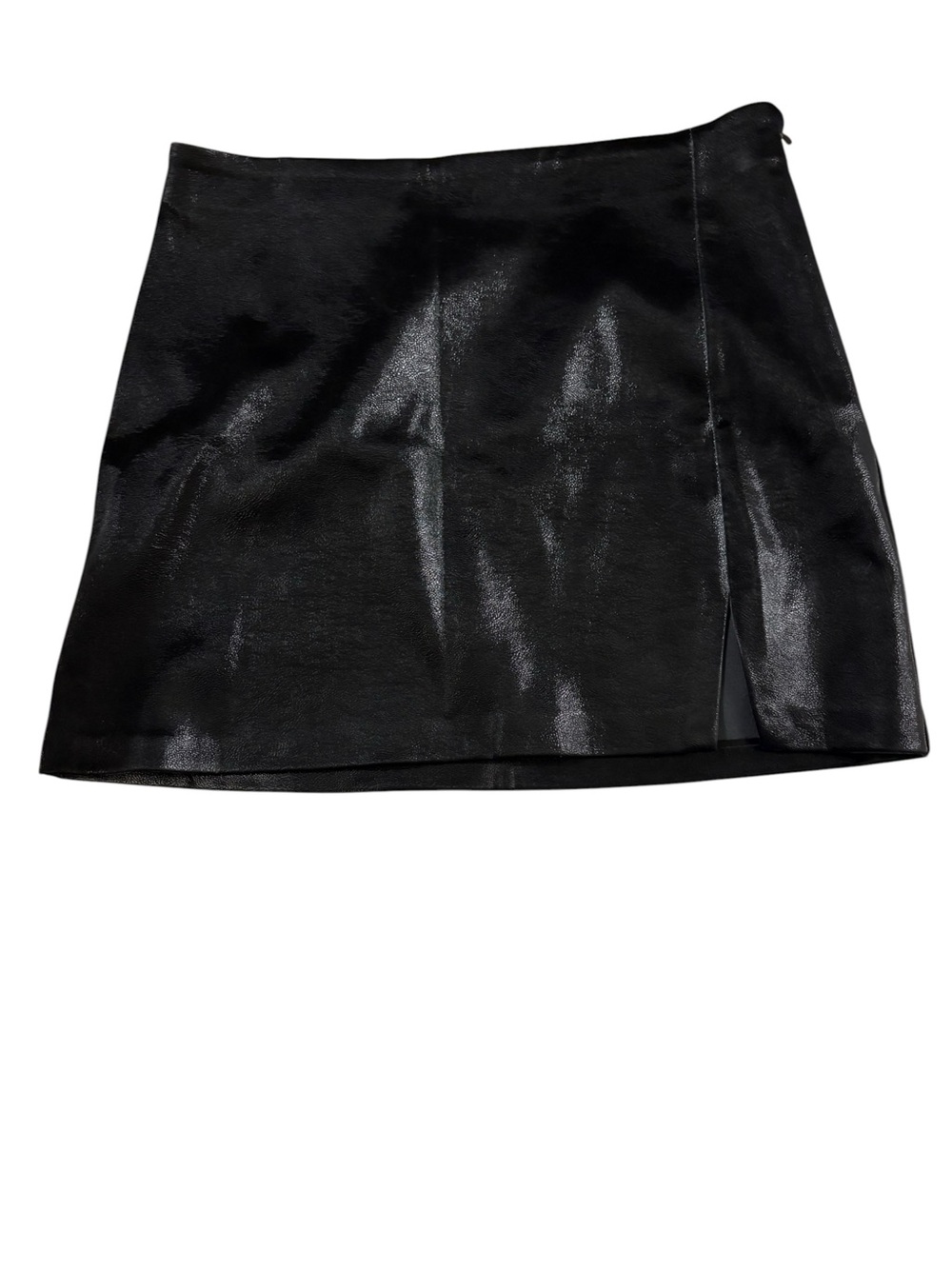 Topshop Black Faux Leather Mini Skirt